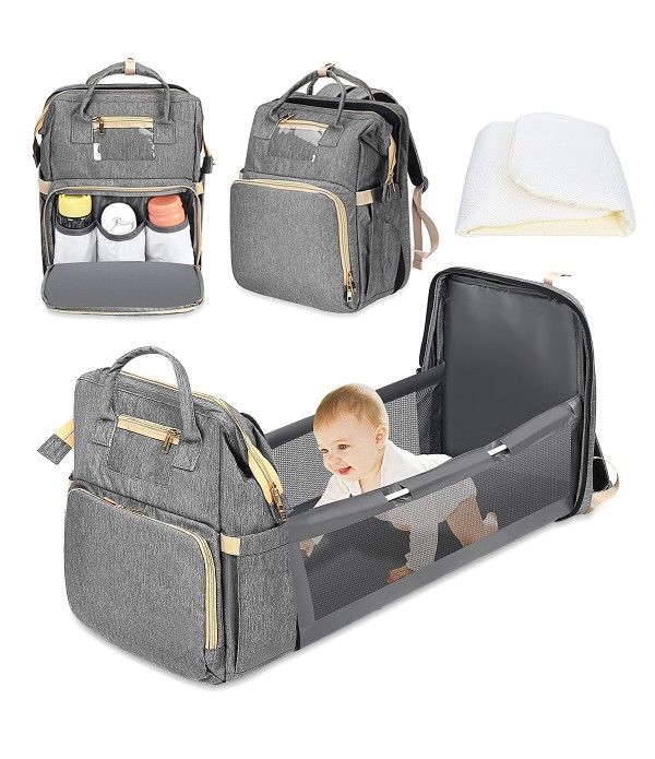 3 IN 1 Baby Diaper Bag With Baby Bed Crib Foldable...