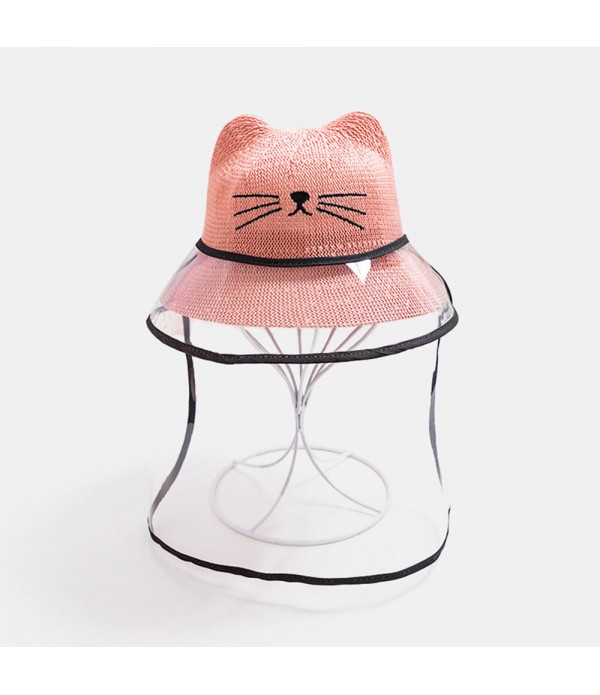 Children's Cat Hat Removable Face Screen - 001