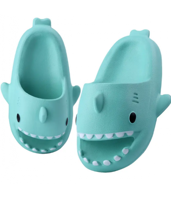 Baby Soft-soled Anti-slip Shark Design Slides Slip...