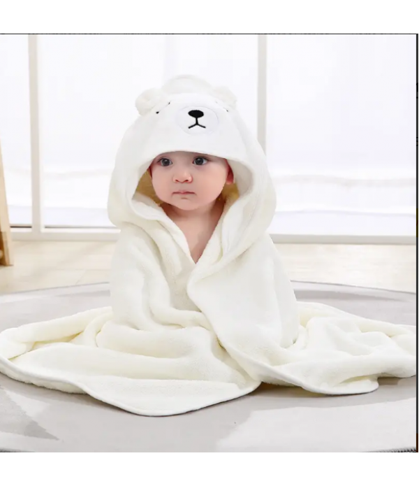 Baby Bath Towel Girl Boy Baby Towel Newborn With H...